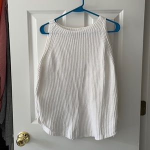 LOFT Sleeveless White Sweater Tank